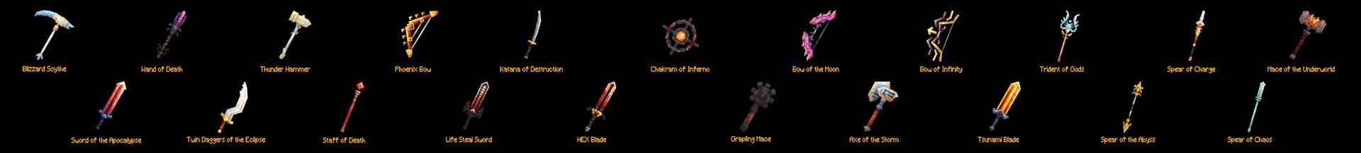 Panorama of the Minecraft Bedrock Marketplace product Weapons++ created by Chillcraft.