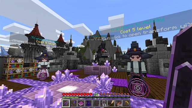 Screenshot of the Minecraft Bedrock Marketplace product Witch Evolve created by Chillcraft.