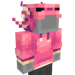 Thumbnail of the Minecraft Bedrock Marketplace product Animated Axolotyl Hoodie created by CHRONICOVERRIDE LLC.