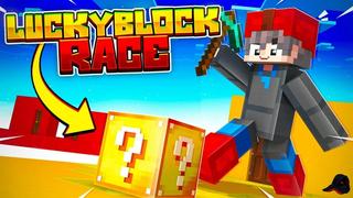 Thumbnail of the Minecraft Bedrock Marketplace product Lucky Block Race created by CHRONICOVERRIDE LLC.
