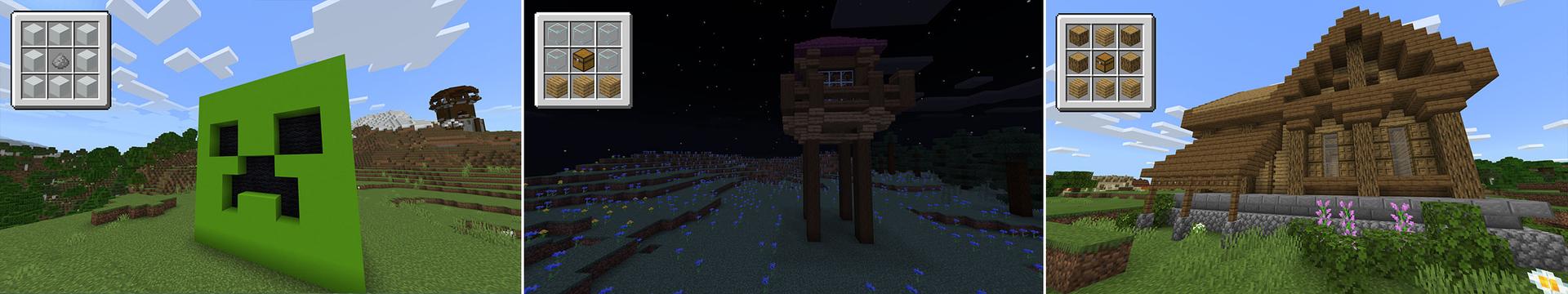 Panorama of the Minecraft Bedrock Marketplace product CRAFTABLE HOUSES! created by Chunklabs.