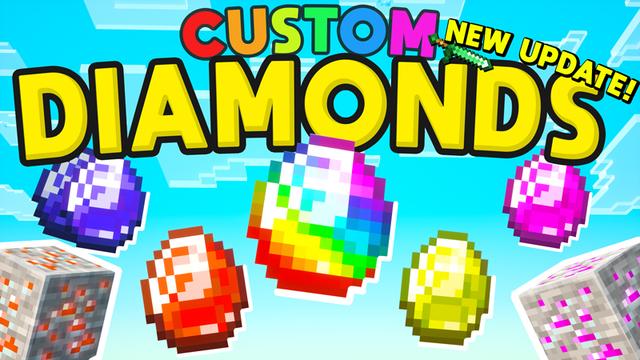 Thumbnail of the Minecraft Bedrock Marketplace product CUSTOM DIAMONDS! created by Chunklabs.
