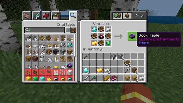 Screenshot of the Minecraft Bedrock Marketplace product CUSTOM ENCHANTS! Add-On [1.4] created by Chunklabs.
