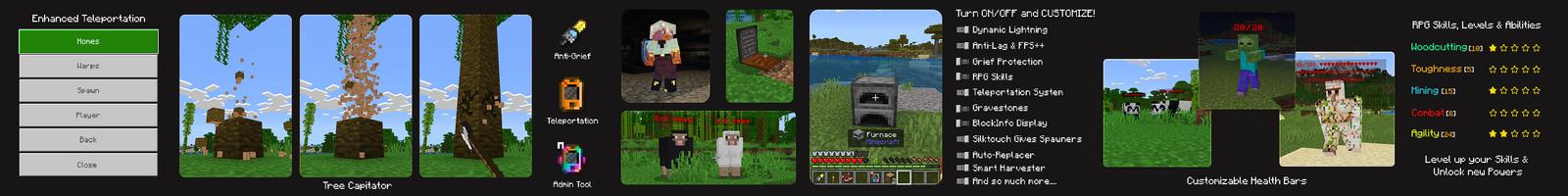 Panorama of the Minecraft Bedrock Marketplace product ESSENTIALS SMP! ADD-ON created by Chunklabs.