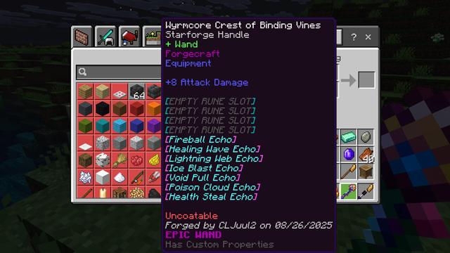 Screenshot of the Minecraft Bedrock Marketplace product FORGECRAFT: WEAPONS & TOOLS ADD-ON! created by Chunklabs.