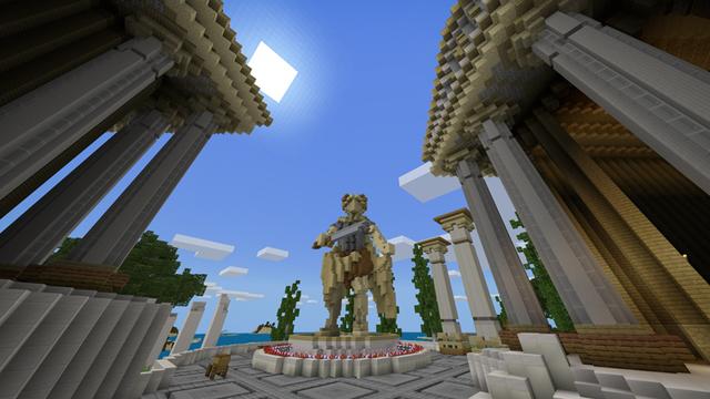 Screenshot of the Minecraft Bedrock Marketplace product Greek City created by Chunklabs.