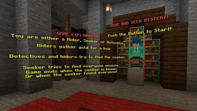 Screenshot of the Minecraft Bedrock Marketplace product HIDE AND SEEK MYSTERY! created by Chunklabs.