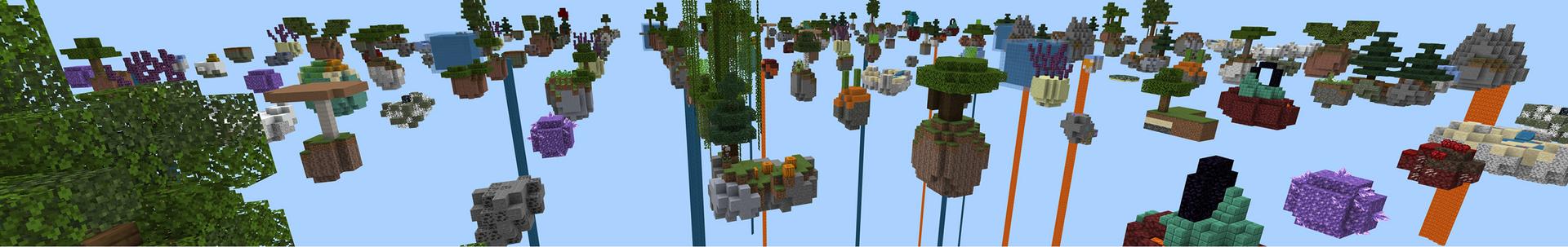 Panorama of the Minecraft Bedrock Marketplace product INFINITY SKYBLOCK! created by Chunklabs.