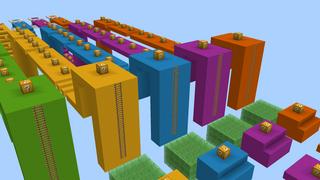 Screenshot of the Minecraft Bedrock Marketplace product LUCKY BLOCK RACE! created by Chunklabs.