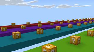 Screenshot of the Minecraft Bedrock Marketplace product LUCKY BLOCK RACE! created by Chunklabs.