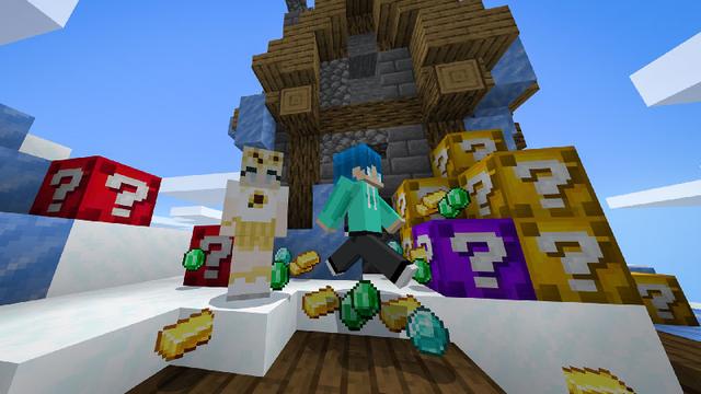 Screenshot of the Minecraft Bedrock Marketplace product LUCKY BLOCK SKYBLOCK created by Chunklabs.