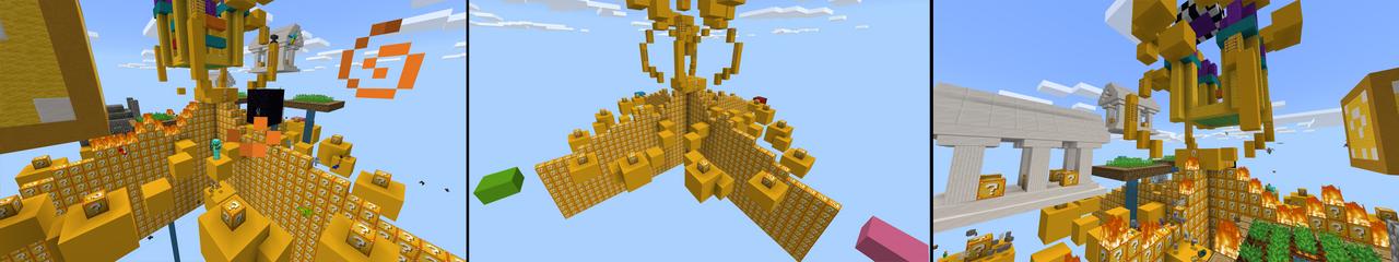 Panorama of the Minecraft Bedrock Marketplace product LUCKY BLOCK WALLS! created by Chunklabs.