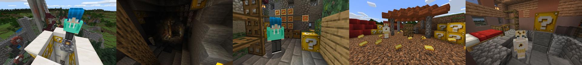 Panorama of the Minecraft Bedrock Marketplace product LUCKY BLOCK created by Chunklabs.