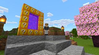 Screenshot of the Minecraft Bedrock Marketplace product LUCKY BLOCKS DIMENSION! created by Chunklabs.