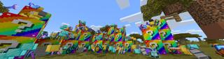 Panorama of the Minecraft Bedrock Marketplace product LUCKY BLOCKS RAINBOW! created by Chunklabs.