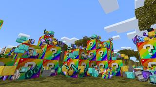Screenshot of the Minecraft Bedrock Marketplace product LUCKY BLOCKS RAINBOW! created by Chunklabs.