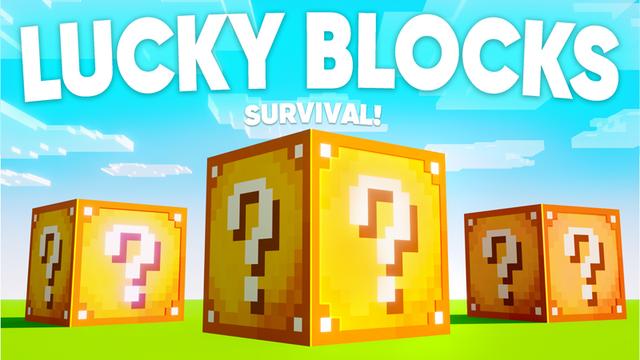 Thumbnail of the Minecraft Bedrock Marketplace product LUCKY BLOCKS: SURVIVAL! created by Chunklabs.