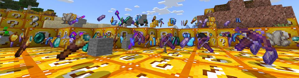 Panorama of the Minecraft Bedrock Marketplace product LUCKY BLOCKS WORLD! created by Chunklabs.