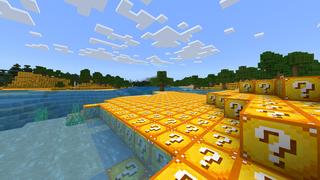 Screenshot of the Minecraft Bedrock Marketplace product LUCKY BLOCKS WORLD! created by Chunklabs.