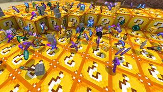 Screenshot of the Minecraft Bedrock Marketplace product LUCKY BLOCKS WORLD! created by Chunklabs.