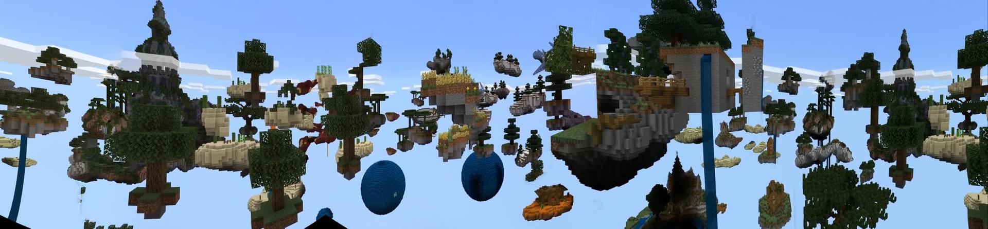 Panorama of the Minecraft Bedrock Marketplace product Massive Skyblock created by Chunklabs.