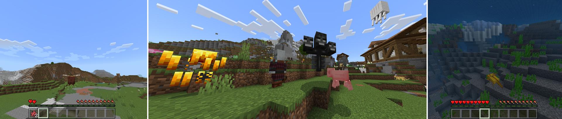 Panorama of the Minecraft Bedrock Marketplace product MORPH: BE A MOB! created by Chunklabs.