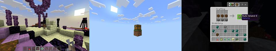 Panorama of the Minecraft Bedrock Marketplace product ONE BLOCK: CRAFTABLE ISLANDS! created by Chunklabs.