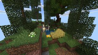 Screenshot of the Minecraft Bedrock Marketplace product One Block Lucky Block created by Chunklabs.