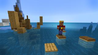 Screenshot of the Minecraft Bedrock Marketplace product ONE BLOCK RAFT! created by Chunklabs.