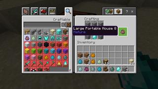 Screenshot of the Minecraft Bedrock Marketplace product PORTABLE HOUSES! created by Chunklabs.