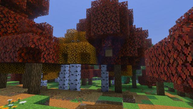Screenshot of the Minecraft Bedrock Marketplace product REALISTIC SEASONS! Add-On created by Chunklabs.