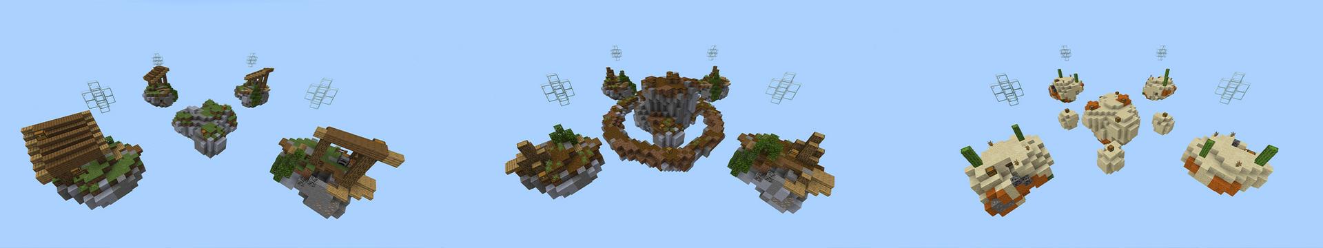 Panorama of the Minecraft Bedrock Marketplace product SKYWARS! created by Chunklabs.