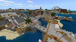 Screenshot of the Minecraft Bedrock Marketplace product Spring City created by Chunklabs.