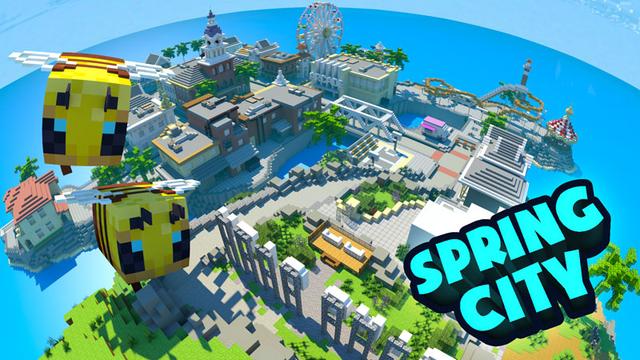 Thumbnail of the Minecraft Bedrock Marketplace product Ville de printemps created by Chunklabs.