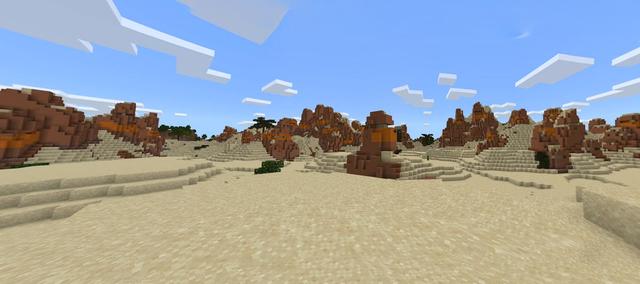 Panorama of the Minecraft Bedrock Marketplace product Upgraded Deserts created by Chunklabs.