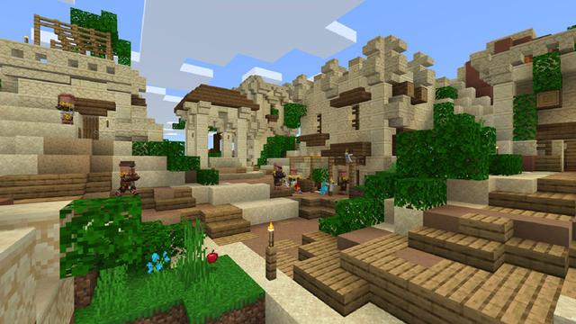 Screenshot of the Minecraft Bedrock Marketplace product Upgraded Deserts created by Chunklabs.