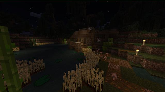 Screenshot of the Minecraft Bedrock Marketplace product Upgraded Swamps created by Chunklabs.