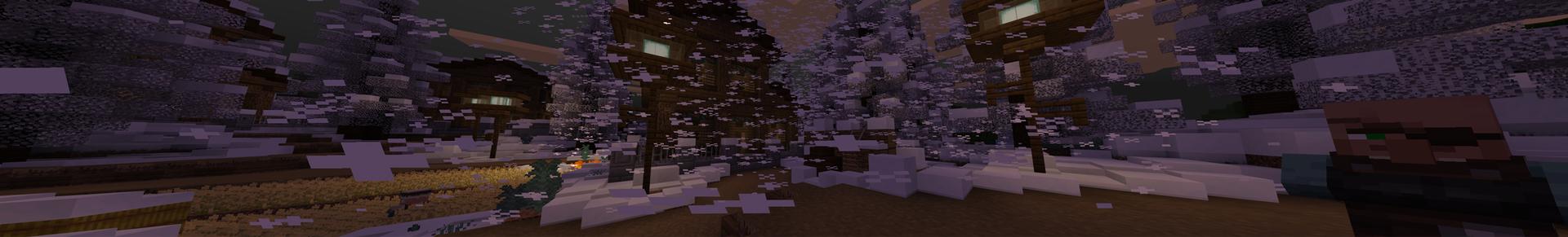 Panorama of the Minecraft Bedrock Marketplace product Winter Mansion created by Chunklabs.