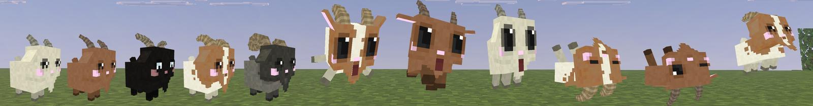 Panorama of the Minecraft Bedrock Marketplace product Fainting Goats Add-On created by Cleverlike.