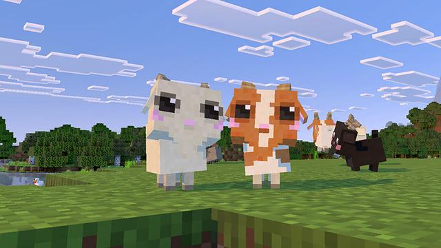 Screenshot of the Minecraft Bedrock Marketplace product Fainting Goats Add-On created by Cleverlike.