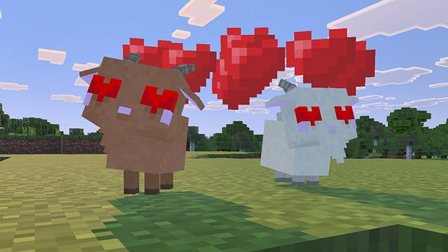 Screenshot of the Minecraft Bedrock Marketplace product Fainting Goats Add-On created by Cleverlike.