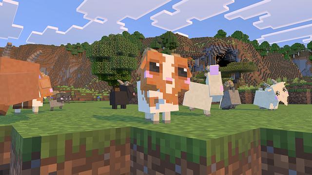 Screenshot of the Minecraft Bedrock Marketplace product Fainting Goats Add-On created by Cleverlike.