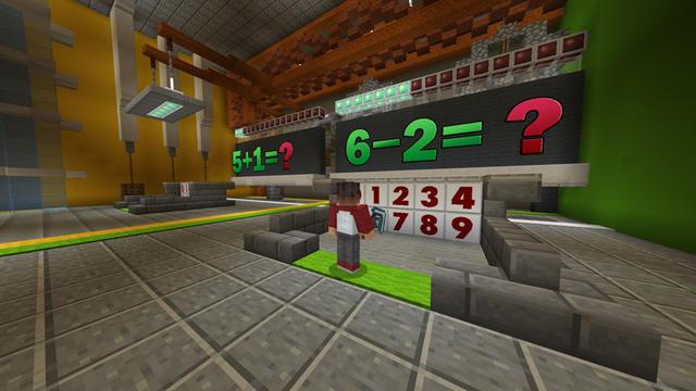 Screenshot of the Minecraft Bedrock Marketplace product Math Robot created by Cleverlike.