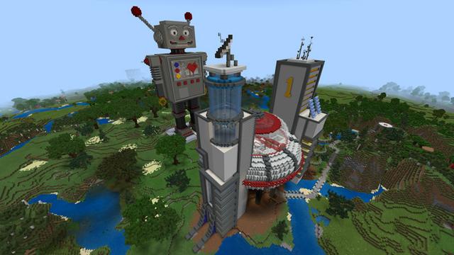 Screenshot of the Minecraft Bedrock Marketplace product Math Robot created by Cleverlike.