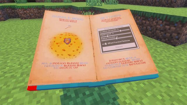 Screenshot of the Minecraft Bedrock Marketplace product Potion Bubbles Add-On created by Cleverlike.