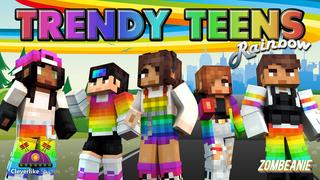 Thumbnail of the Minecraft Bedrock Marketplace product Trendy Teens - Rainbow created by Cleverlike.
