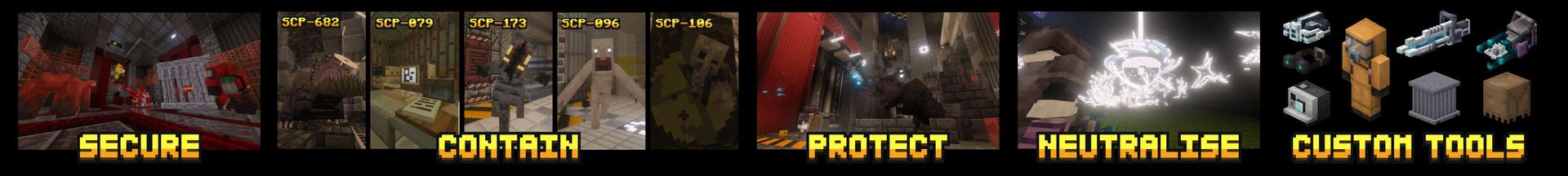 Panorama of the Minecraft Bedrock Marketplace product SCP: Uncaged Add-On v1.1 created by Cloud Corp.