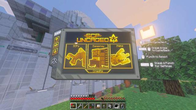 Screenshot of the Minecraft Bedrock Marketplace product SCP: Uncaged Add-On v1.1 created by Cloud Corp.