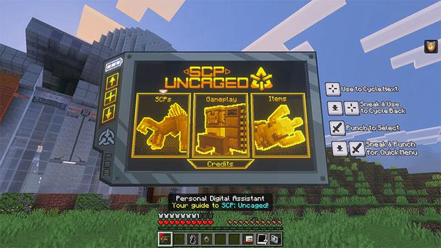 Screenshot of the Minecraft Bedrock Marketplace product SCP: Uncaged Add-On created by Cloud Corp.