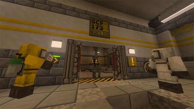 Screenshot of the Minecraft Bedrock Marketplace product SCP: Uncaged Add-On created by Cloud Corp.